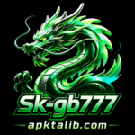 SKGB777 Game logo with a green dragon and APKTalib.com branding.