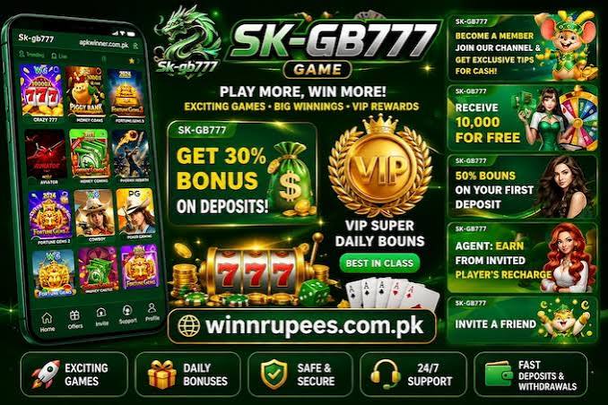 Features image of SKGB777 Game showing easy mobile access, user-friendly interface, smooth navigation, regular updates, organized layout, and interactive mobile entertainment experience.