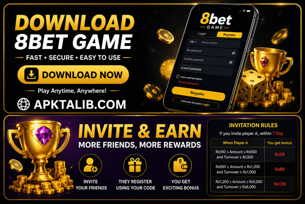 home page screenshot of this game -  8bet game - latest version 