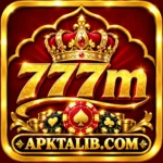 777M gold and red logo with crown and allpakapk.com.pk text