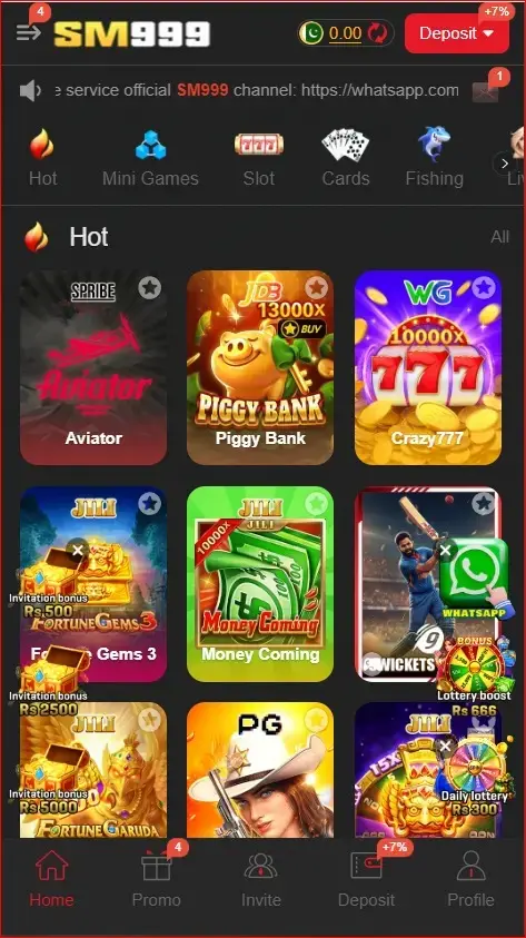 SM999 Game types and gaming categories